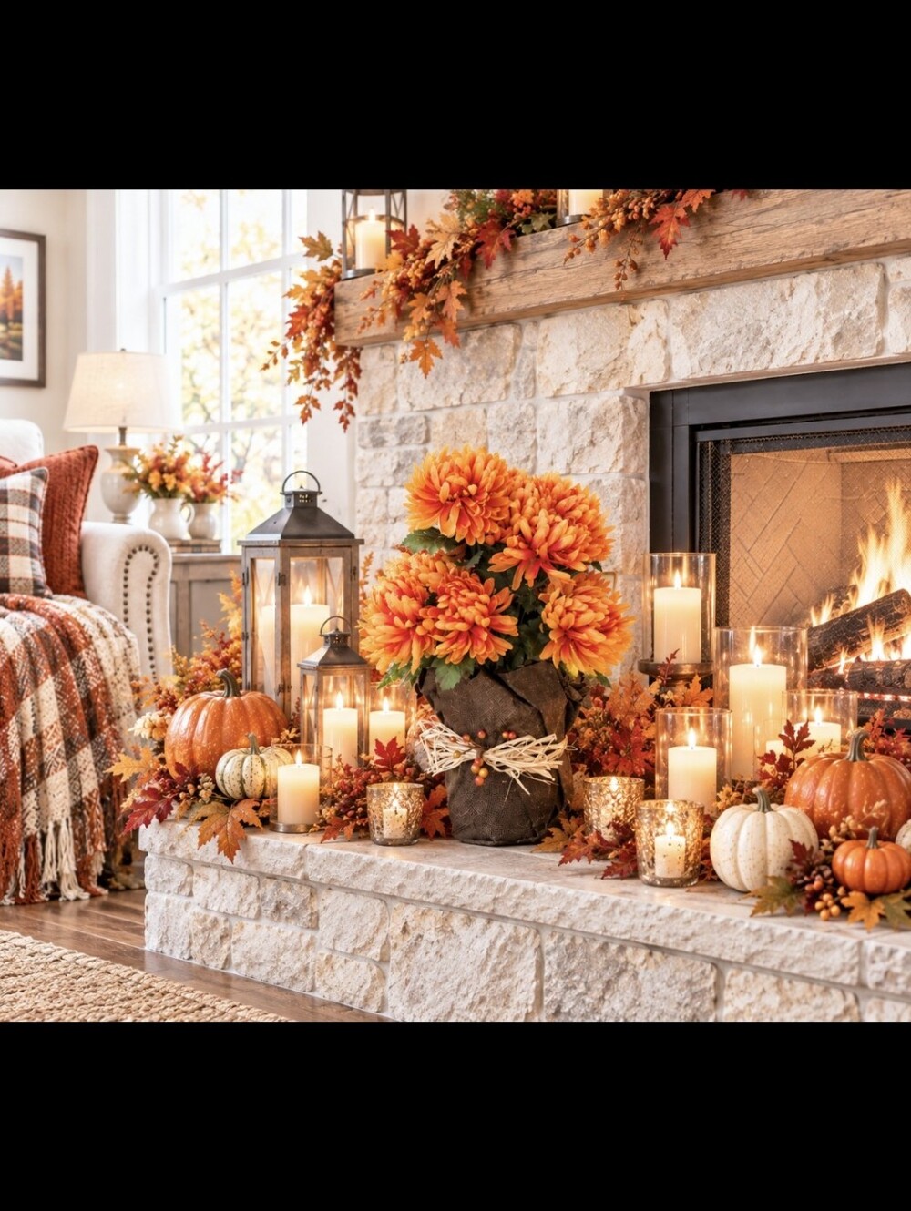 🌻 FAUX Orange Fall FLORAL ARRANGEMENT 🌻
